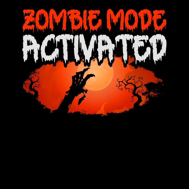 Zombie Mode Activated Halloween Greetings