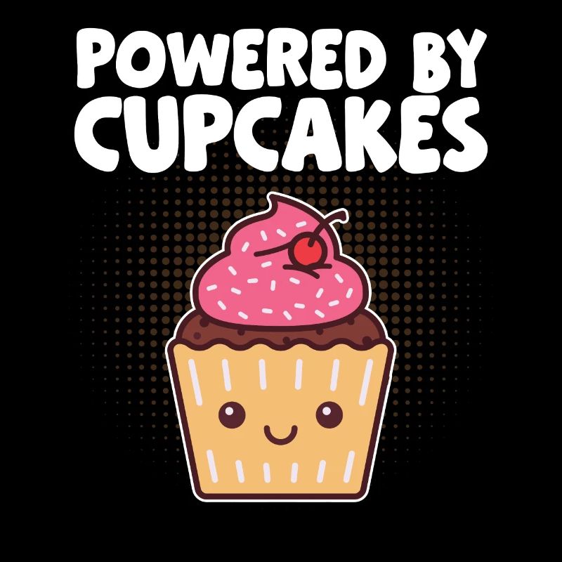 Powered By Cupcakes Funny Baker Pastry Chef Baking