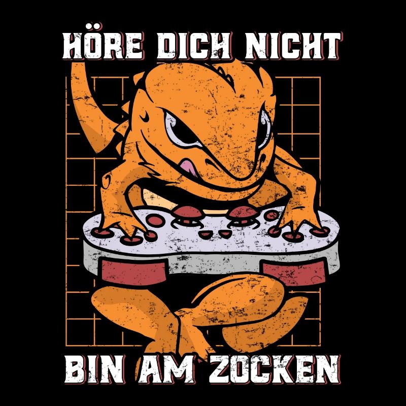 Gaming Echse Höre dich nicht Bin am Zocken