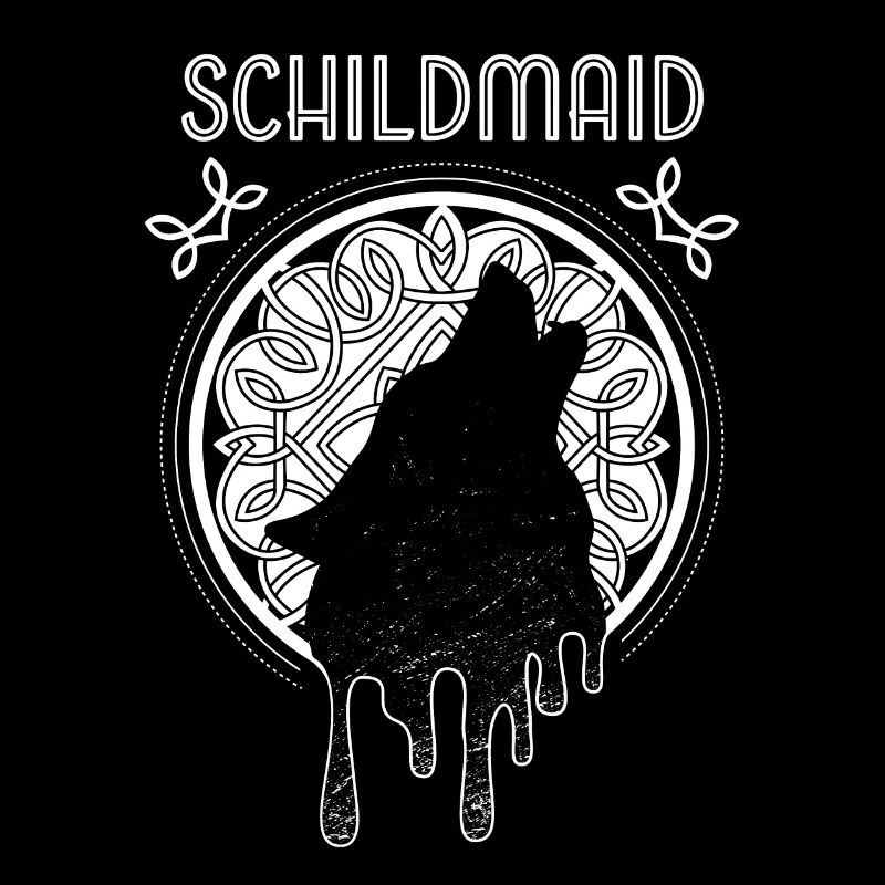 Bouclier Maiden Viking Loup Loups d’Odin Clin d’œil