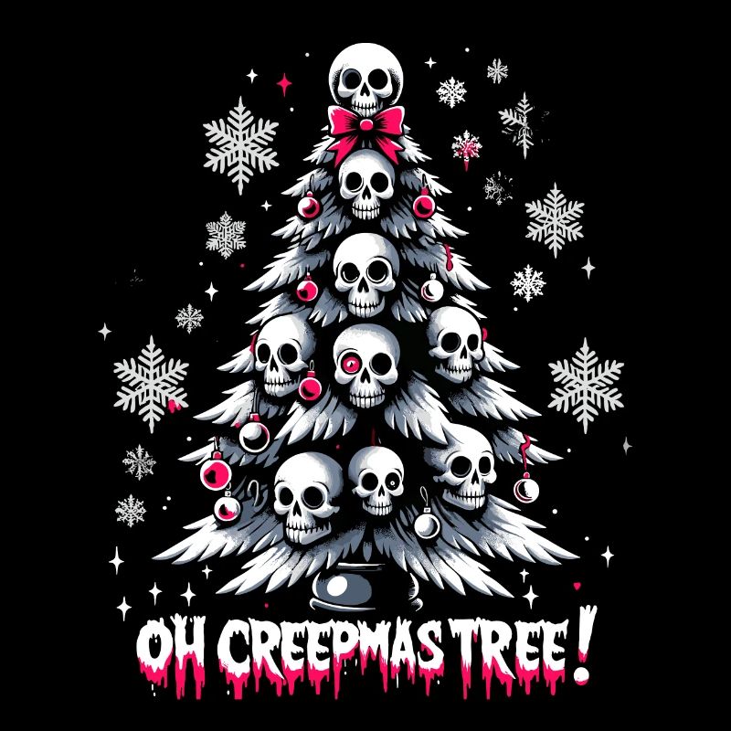 Oh Creepmas Tree Creepy Festive Goth Emo Horror