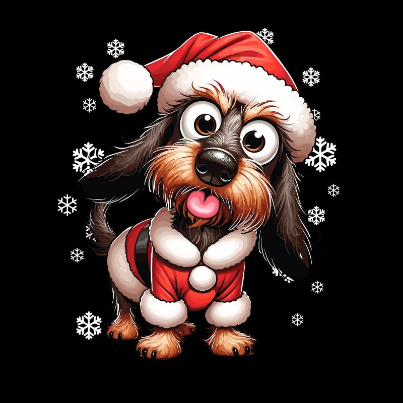 Teckel à poil dur Noël