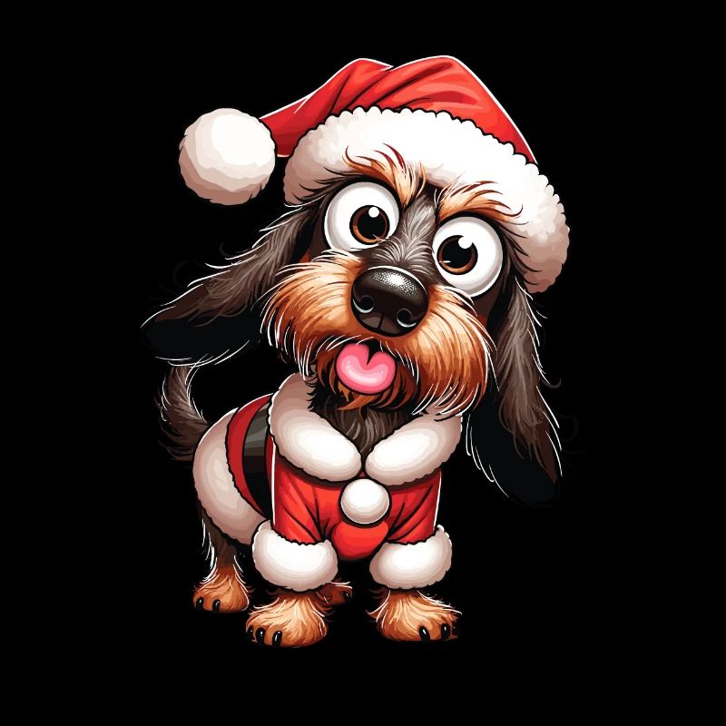 Teckel à poil dur Noël