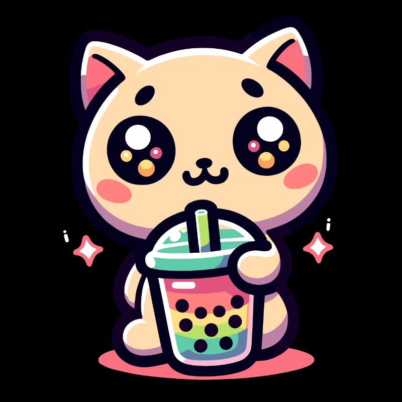 Chat Bubble Tea Boba Kawaii