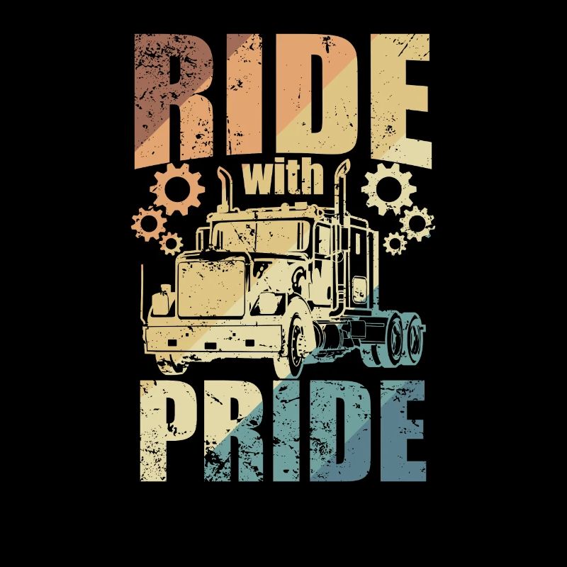Roulez avec le chauffeur de camion Pride sur de longues distances