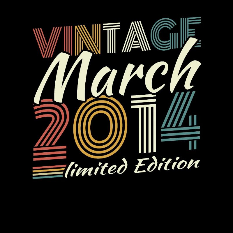 März 2014 Vintage Retro Geburtstagsgeschenk