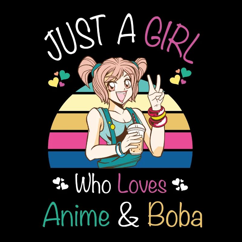 Nur ein Mädchen, das Anime und Boba liebt