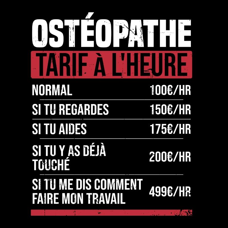 Osteopath hourly rate gift idea humor