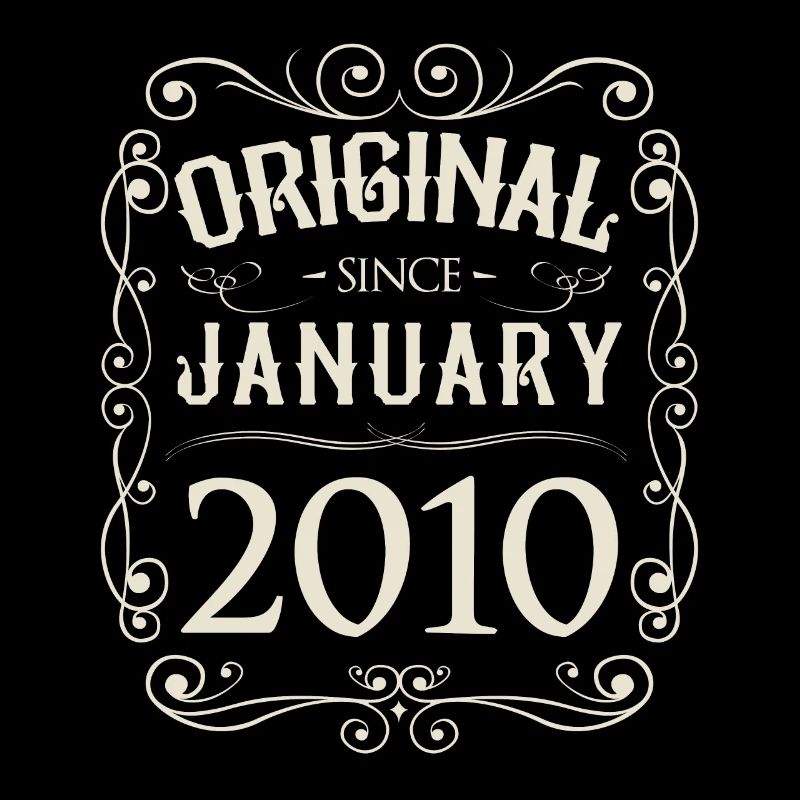 Vintage - Original since Januar 2010 Geburtstag