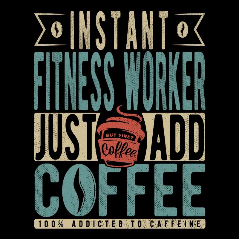 Travailleur de remise en forme instantanée Il suffit d’ajouter du café