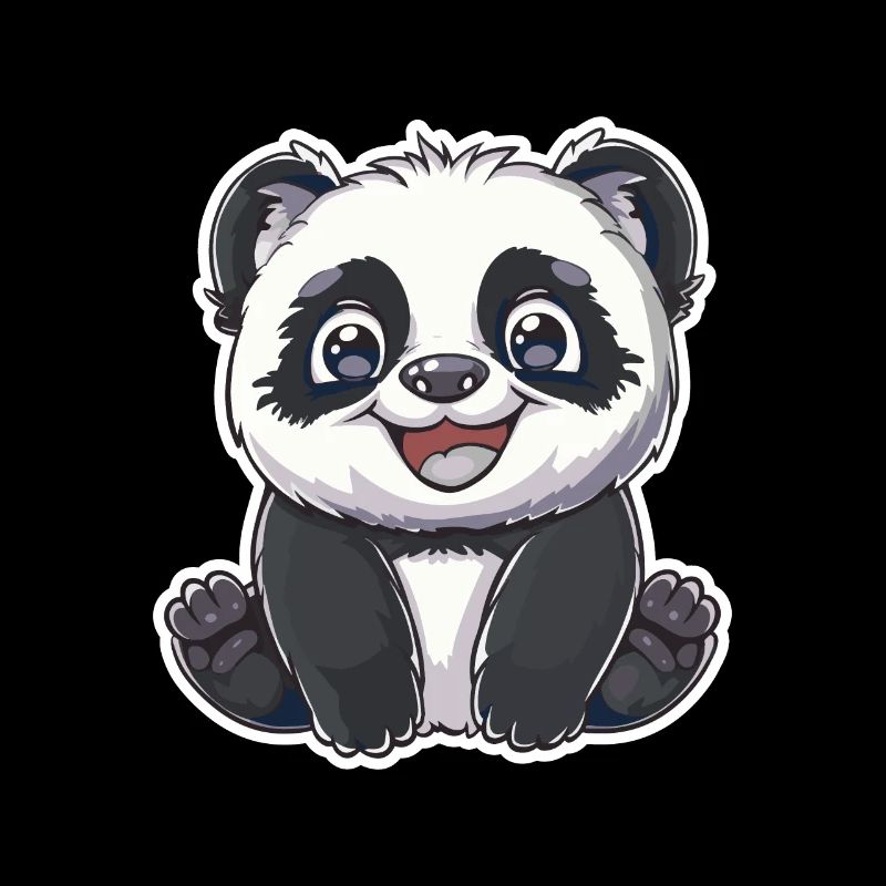 Exubérant Panda Buddy Sticker