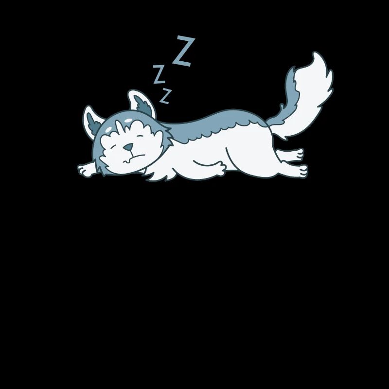 Husky's lazy sled dog