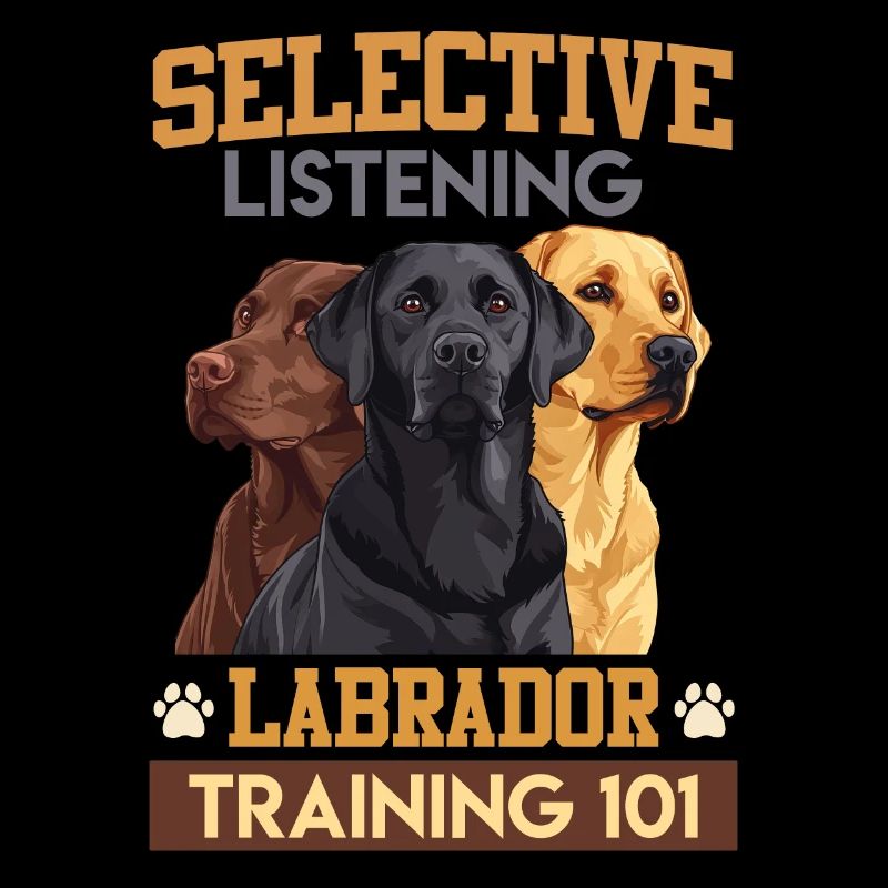 Labrador drôle LABRADORS À L’ÉCOUTE SÉLECTIVE