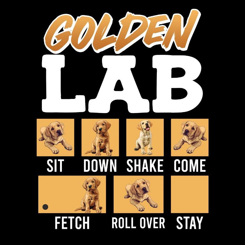 Labrador Retriever GOLDEN LAB COMMANDS Funny