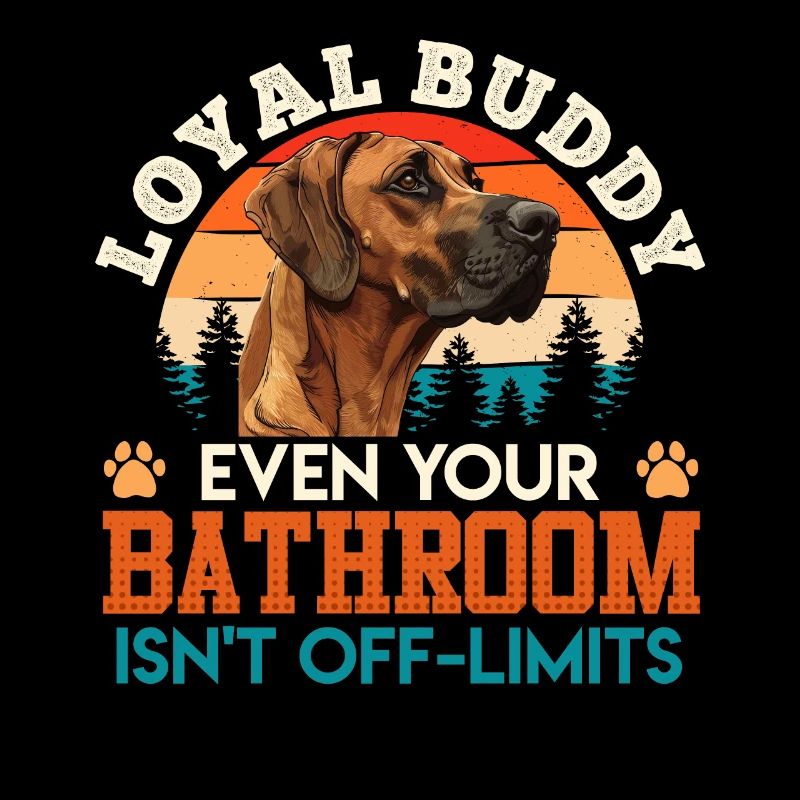 Rhodesian Ridgeback FIDÈLE BUDDY MÊME LA SALLE DE BAIN