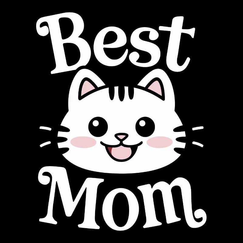 Beste Mutter süßes Katzengesicht entzückende Kunst