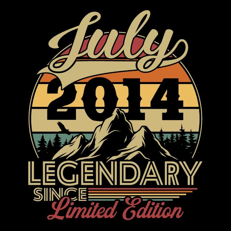 Vintage Retro Juli 2014 Geburtstagsgeschenk