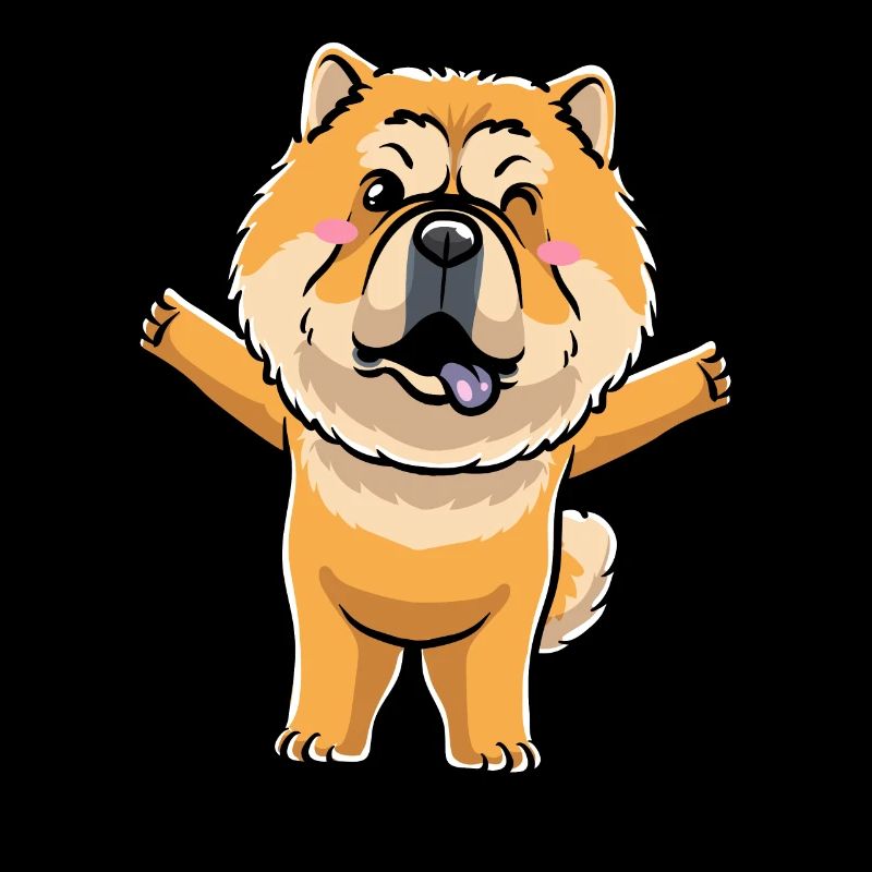 Émoticône de chien Chow chow