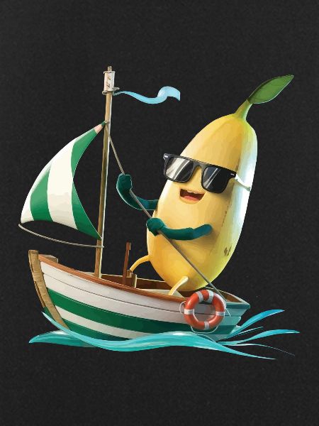 Obst Banane Bootfahren Geschenk