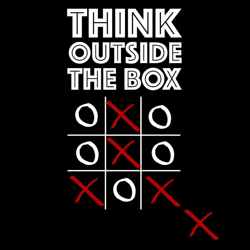 Anders denken | Tic tac toe, lustige Sprüche