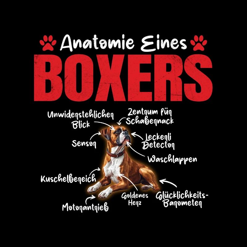 Deutscher Boxer ANATOMIE EINES BOXERS Lustiges