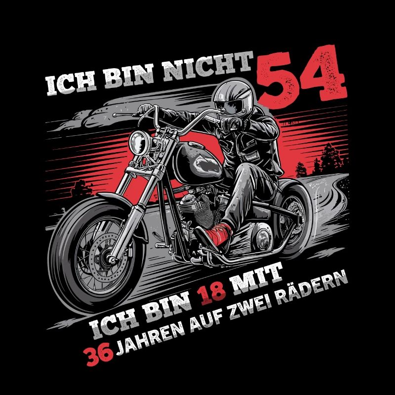 Ich bin nicht 54 Motorradfahrer Biker 54.