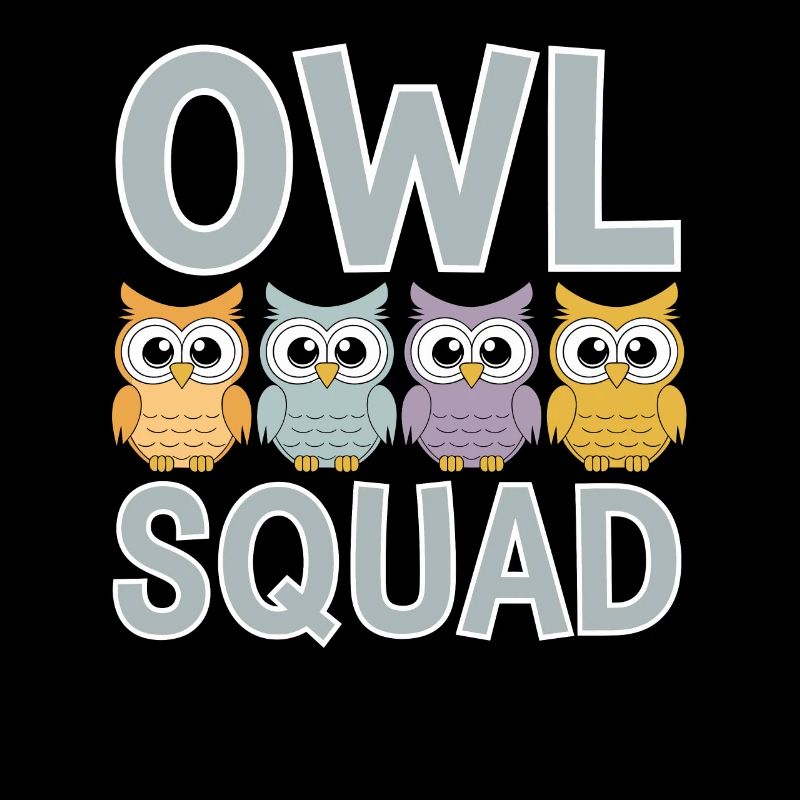 Eule Gruppen Design Eule Squad