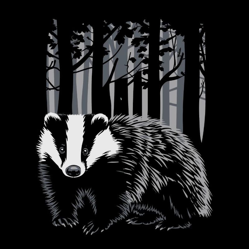Cottagecore Badger in the Enchanted Forest