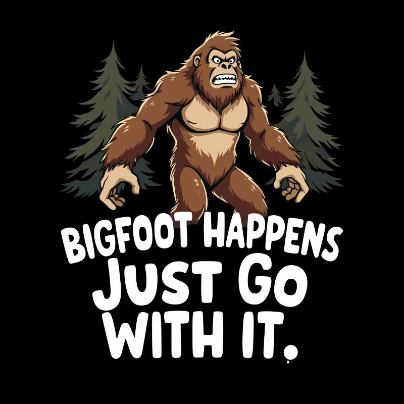 Bigfoot croyant Sasquatch Cryptide Créature de la forêt