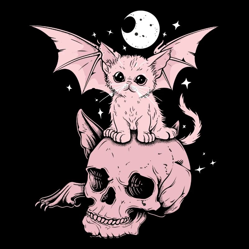Kawaii Chat Pastel Goth Mignon Effrayant