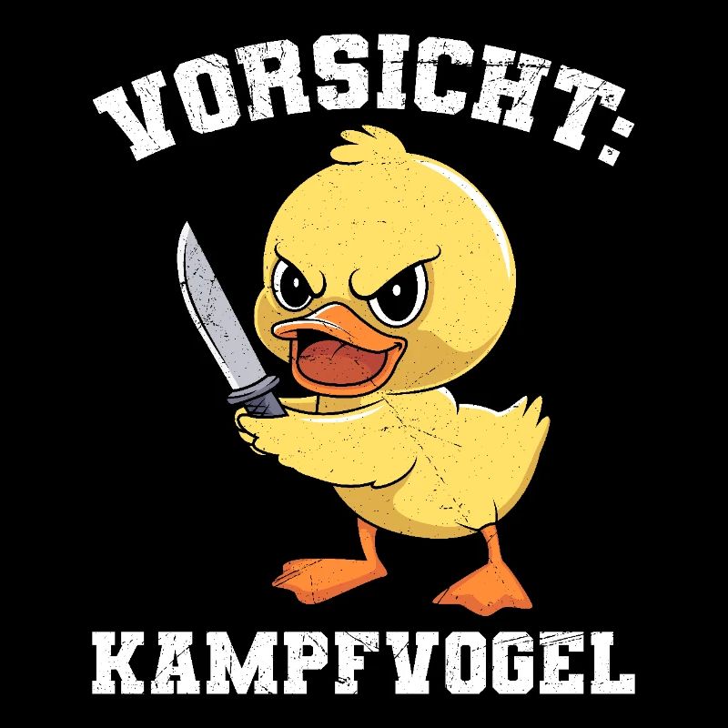 Karneval Ente VORISCHT: KAMPFVOGEL Lustiges