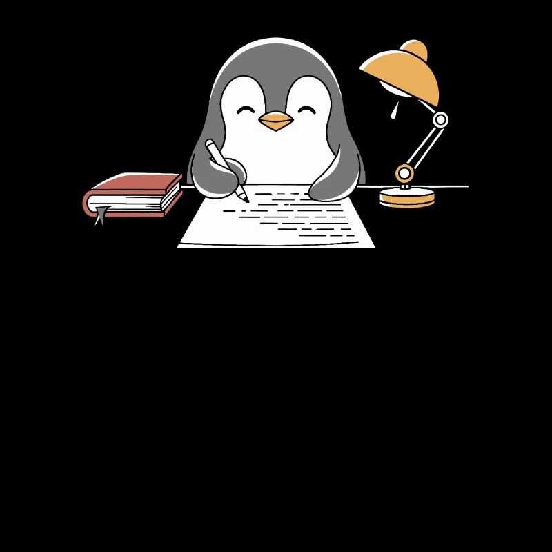 Writing Penguin Writer Author Motif