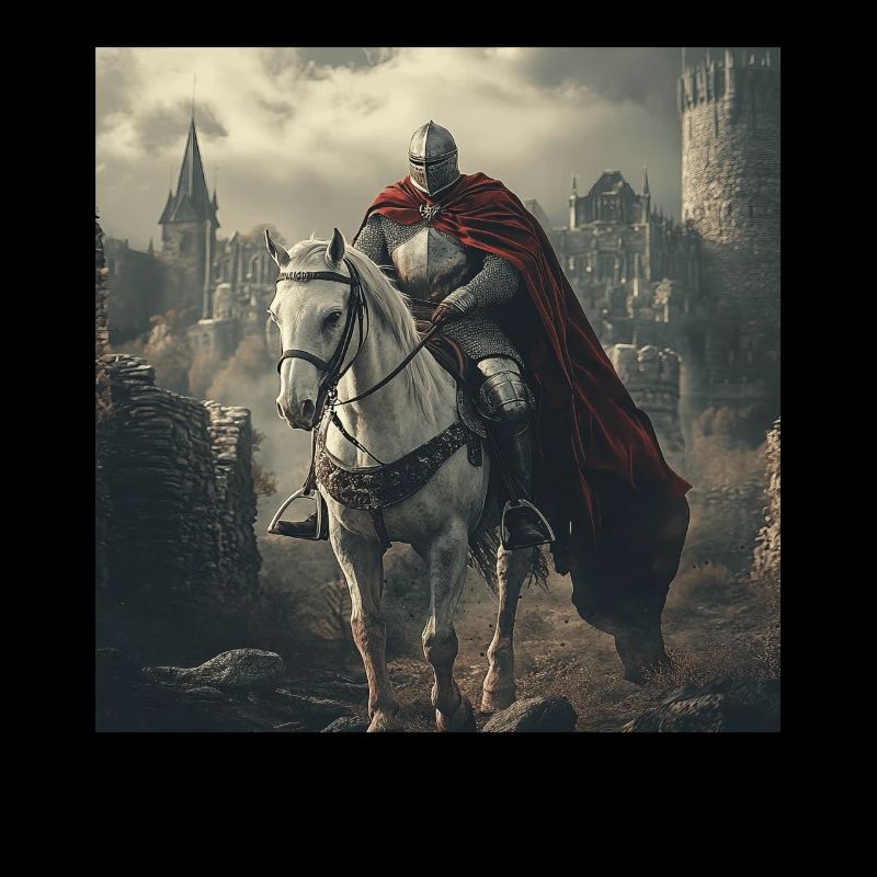 Ritter auf Pferd