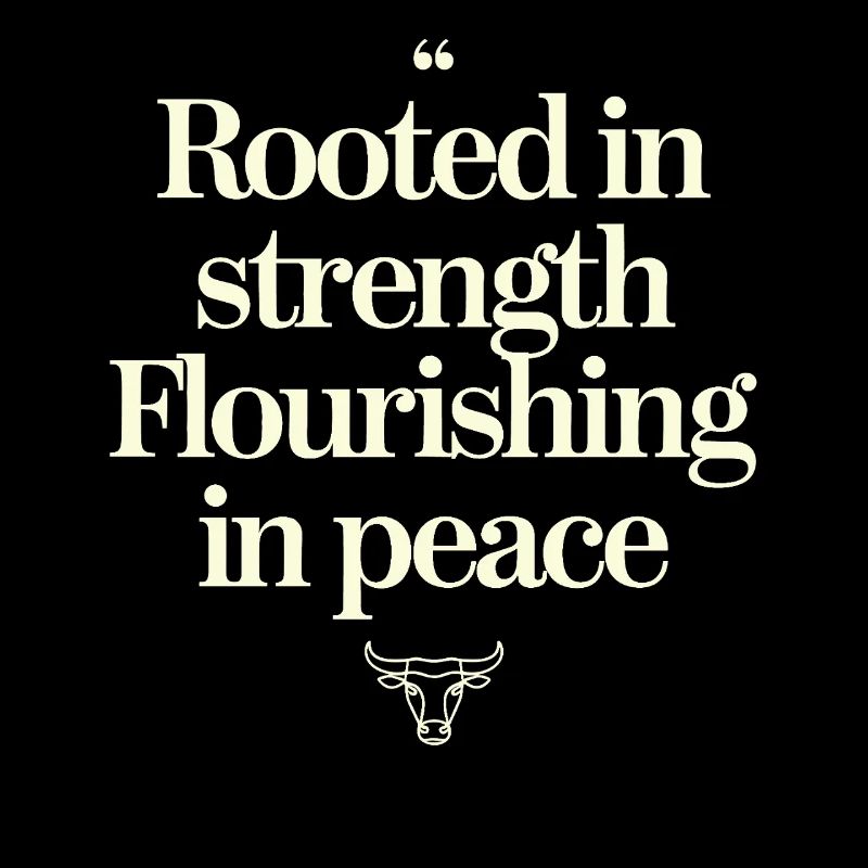 Taurus Zodiac Strength Peace Rooted