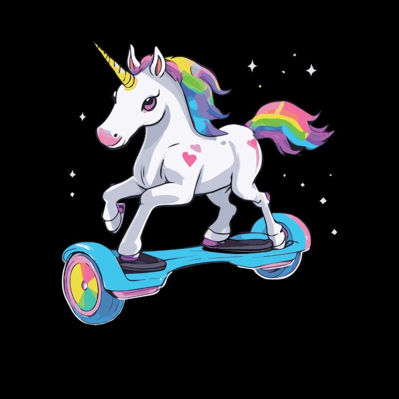 La vie de licorne est meilleure si vous faites du hoverboard
