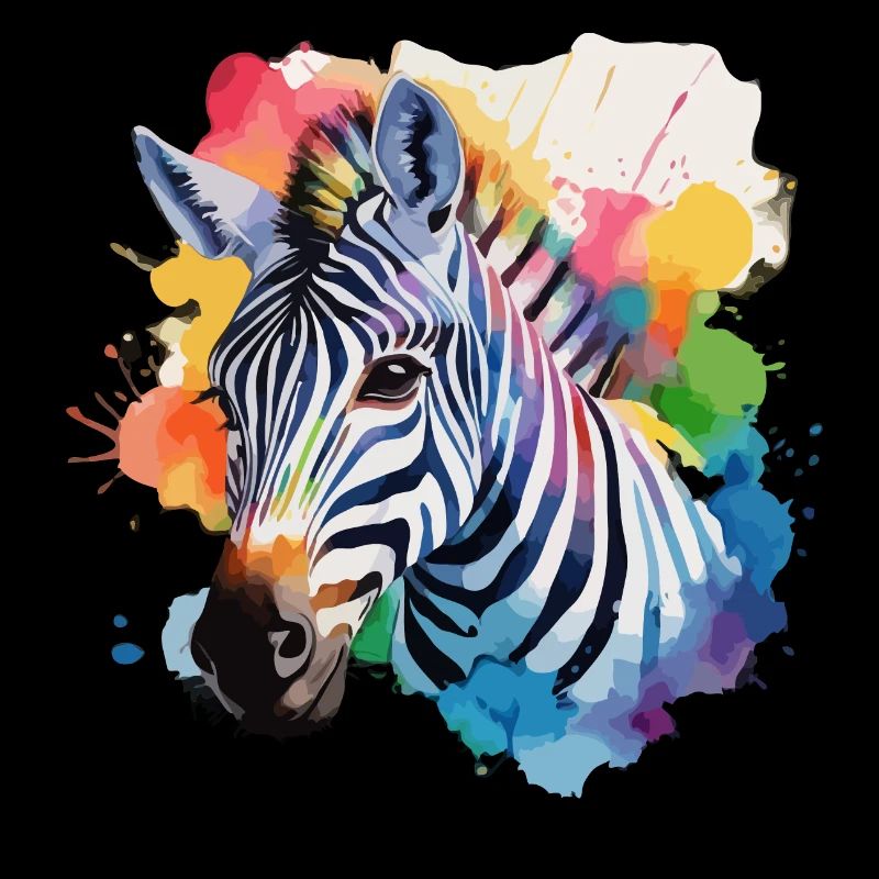 Zebra cool in colorful design