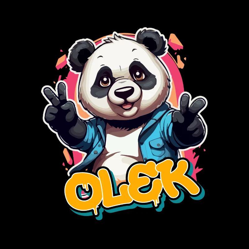 OLEK - Schöner Jungen Name mit coolem Panda