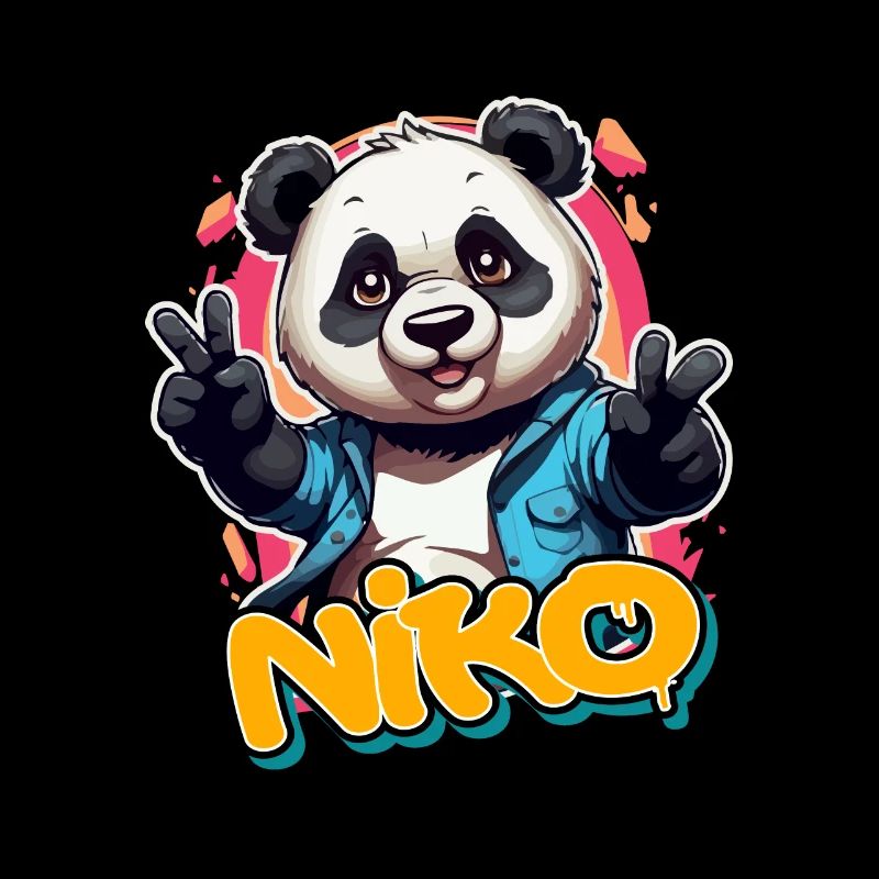 NIKO - Schöner Jungen Name mit coolem Panda