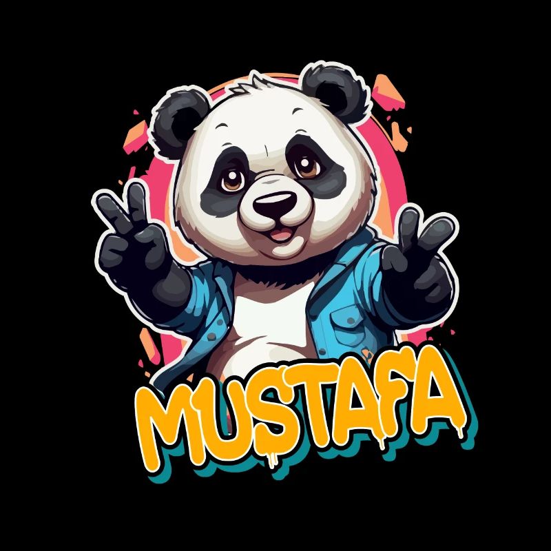 MUSTAFA - Beau prénom de garçon avec un panda cool
