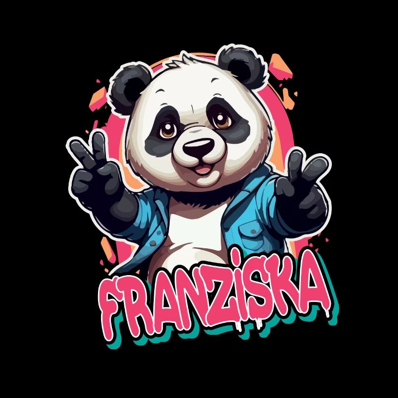FRANZISKA - Schöner Mädchen Name mit coolem Panda