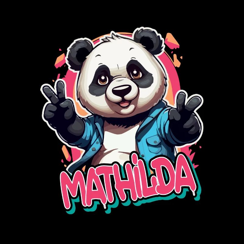MATHILDA - Schöner Mädchen Name mit coolem Panda
