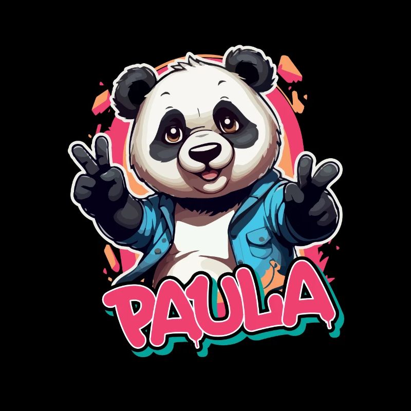 PAULA - Schöner Mädchen Name mit coolem Panda