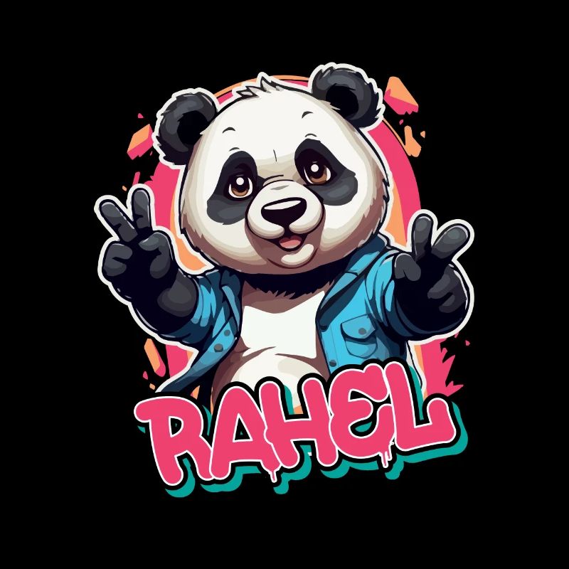 RAHEL - Schöner Mädchen Name mit coolem Panda