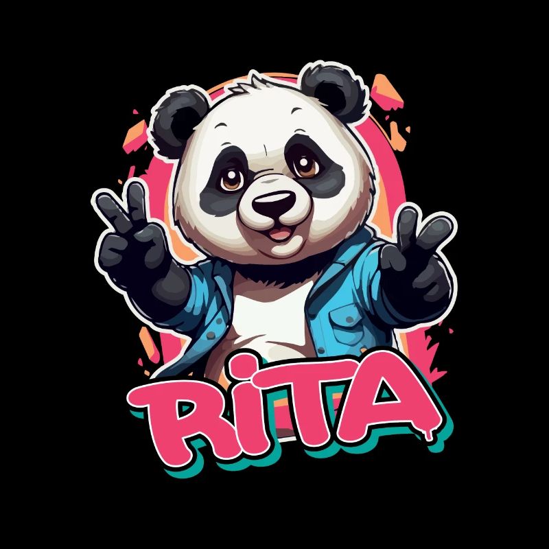 RITA - Schöner Mädchen Name mit coolem Panda