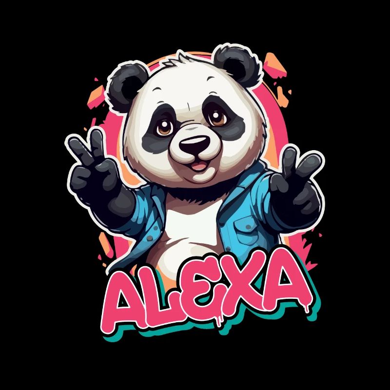 ALEXA - Schöner Mädchen Name mit coolem Panda