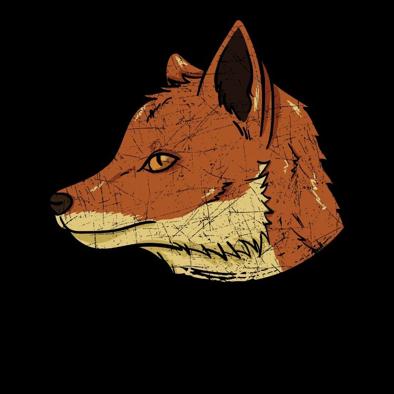 Fox Face Sideways Tshirt Gift