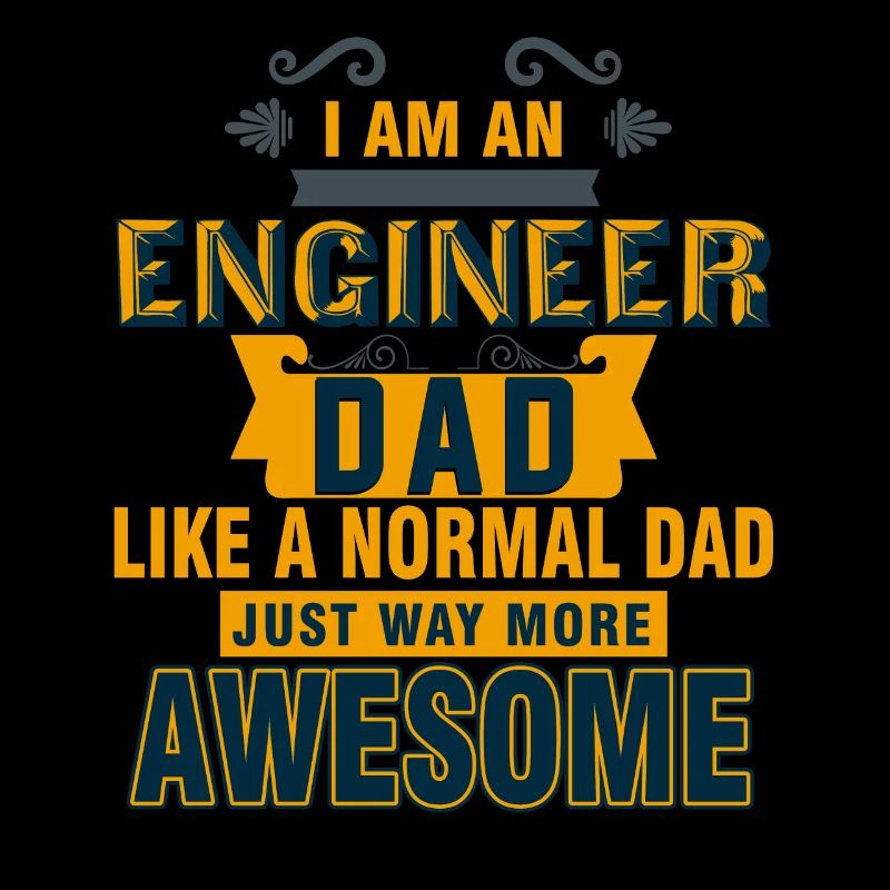 Papa / Vater - Engineer Dad - Tshirt - Geschenk