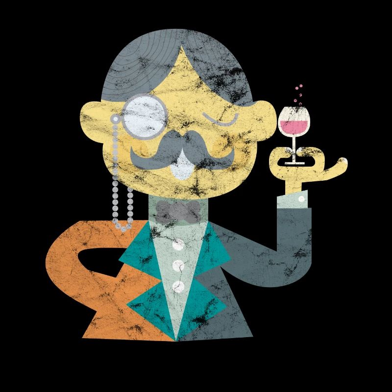 Art gentleman with monocle and beard gift