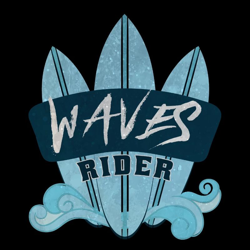 Logo surfers avec des planches de surf