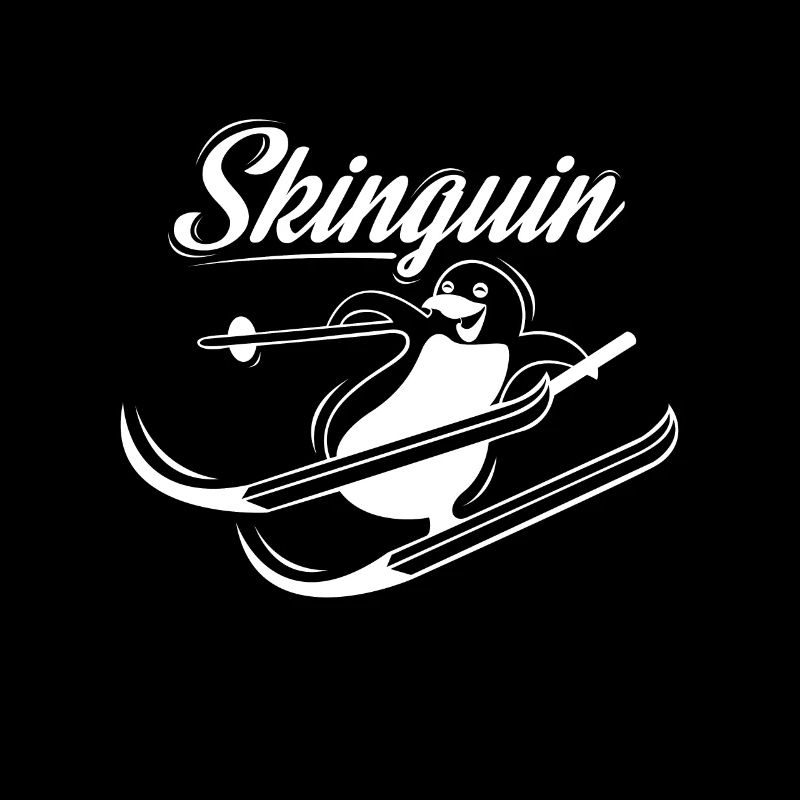 Pingouin ski alpin mignon douce idée de cadeau
